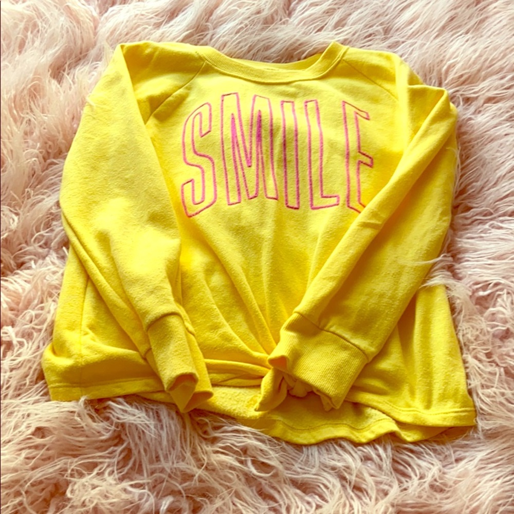 Yellow long sleeve sweatshirt